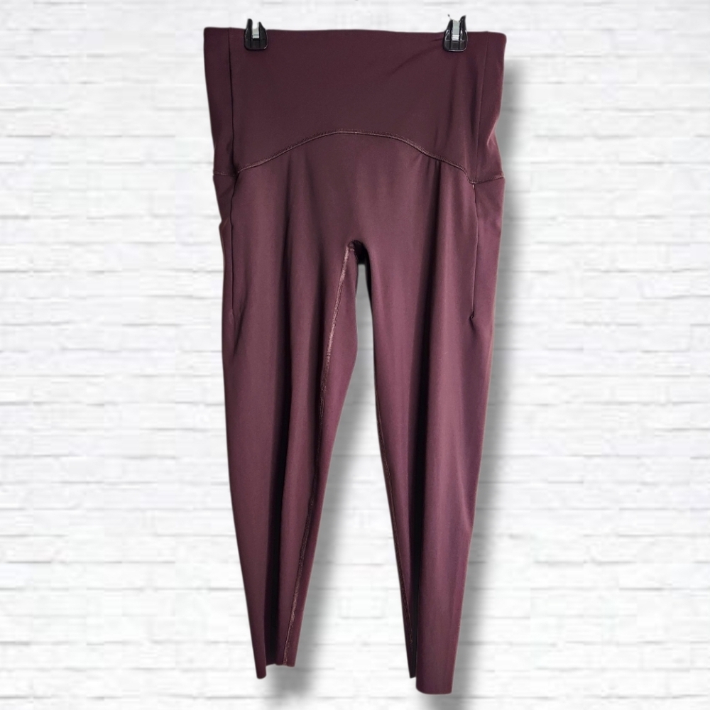 SPANX Chocolate Brown Highrise Ankle Length Athletic Leggings Size 1X